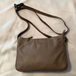 Elk Shoulder Purse, Taupe in color